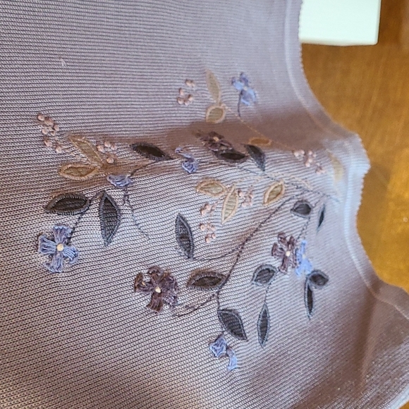 Light lilac grey 100% silk cardigan - Picture 2 of 7